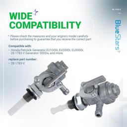 [Lifetime Warranty] 28-1783-V Generator Fuel Tank Shut Off Valve Switch Petcock thumbnail 4