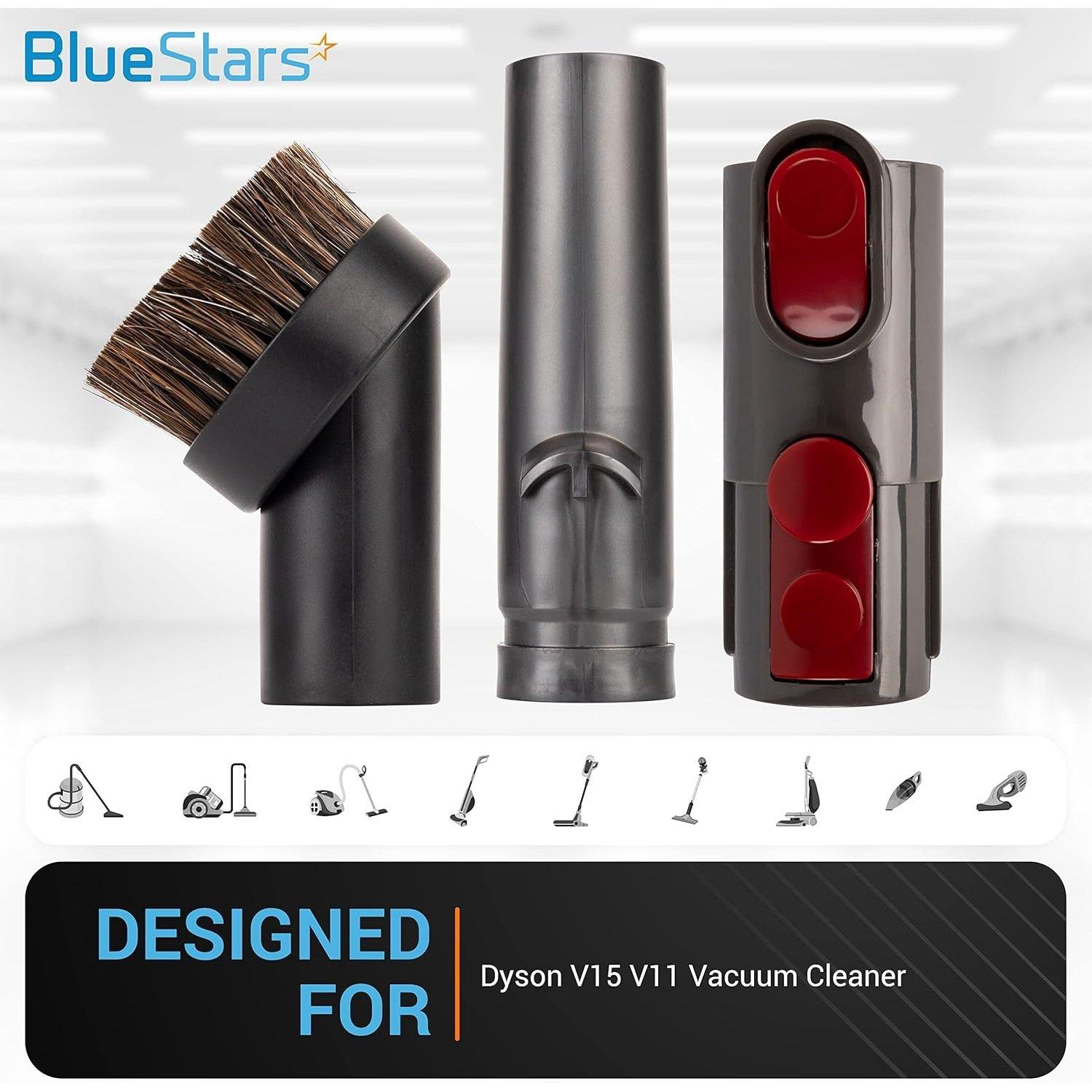 3 Pieces Horse Hair 1.25" Vacuum Brush for V8 Dyson Vacuum Attachment Hose Adapter image 1