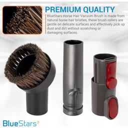 3 Pieces Horse Hair 1.25" Vacuum Brush for V8 Dyson Vacuum Attachment Hose Adapter thumbnail 5