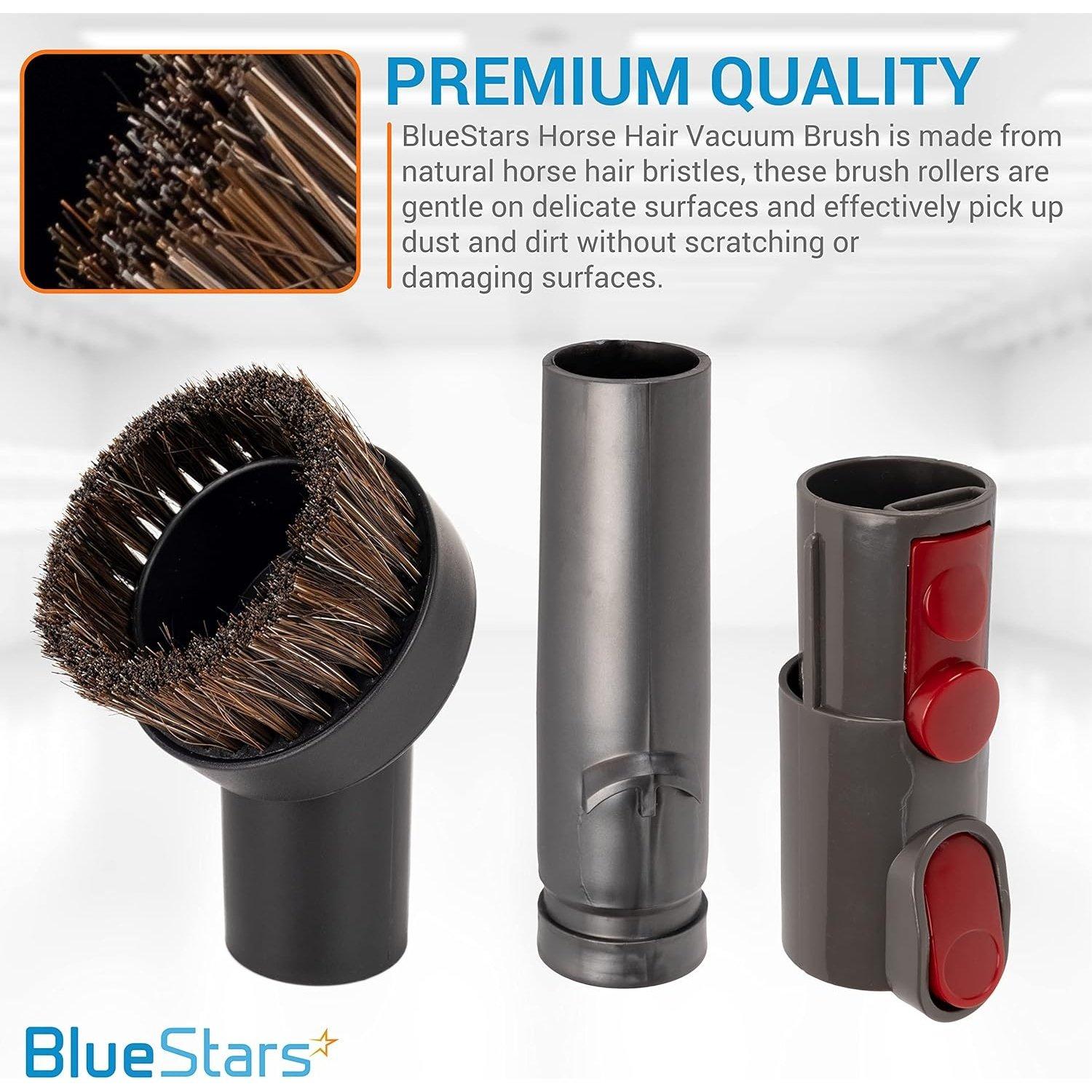 3 Pieces Horse Hair 1.25" Vacuum Brush for V8 Dyson Vacuum Attachment Hose Adapter image 5