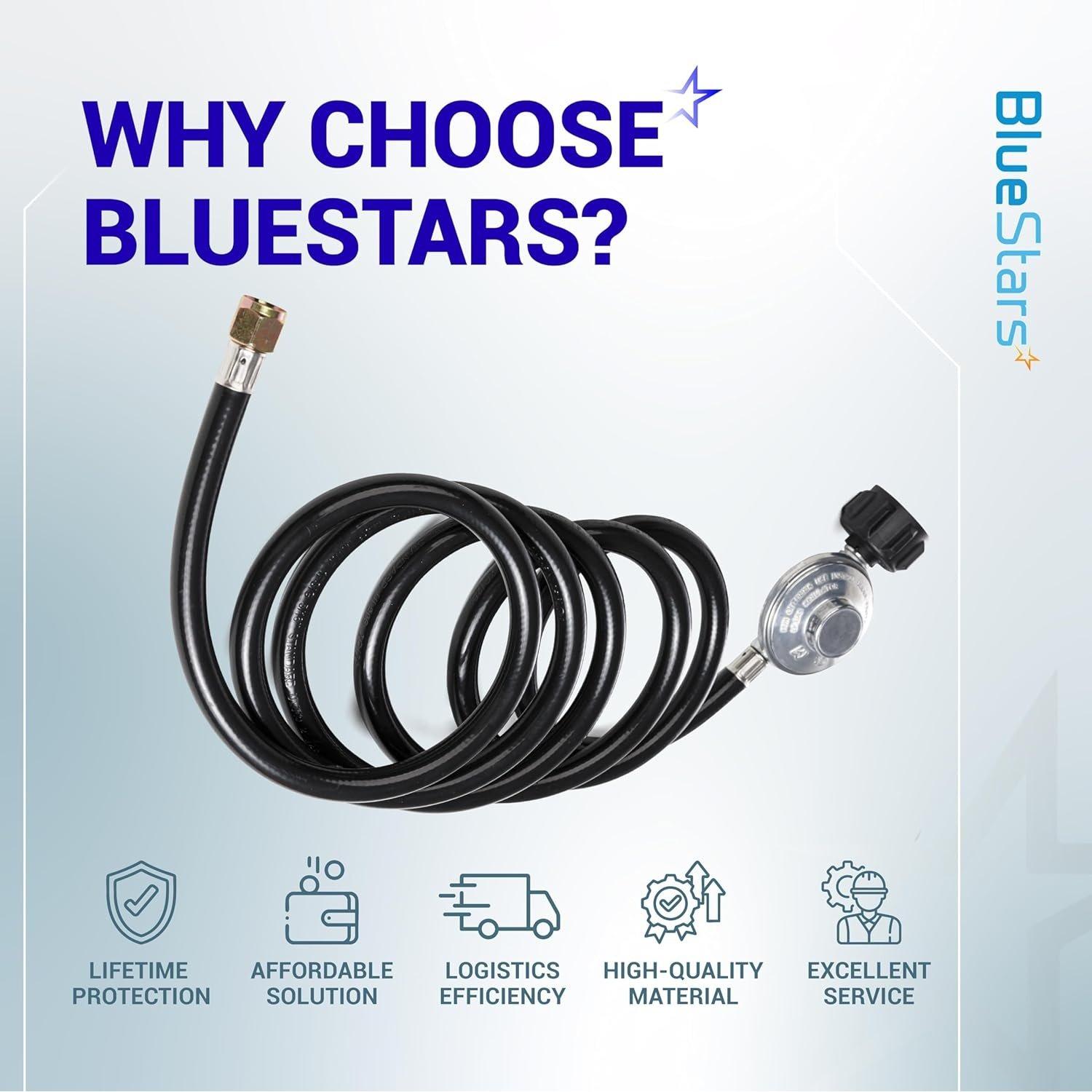 [Lifetime Warranty] Upgraded 8ft Universal Propane Regulator & Hose for Grills & Heaters image 1