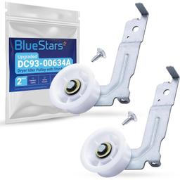 [Lifetime Warranty] DC93-00634A Dryer Idler Pulley with Sturdy Clip - Compatible with Samsung Dryers - Replaces DC96-00882B DC96-00882C AP4373659 PS11771601 - Pack of 2 thumbnail 0