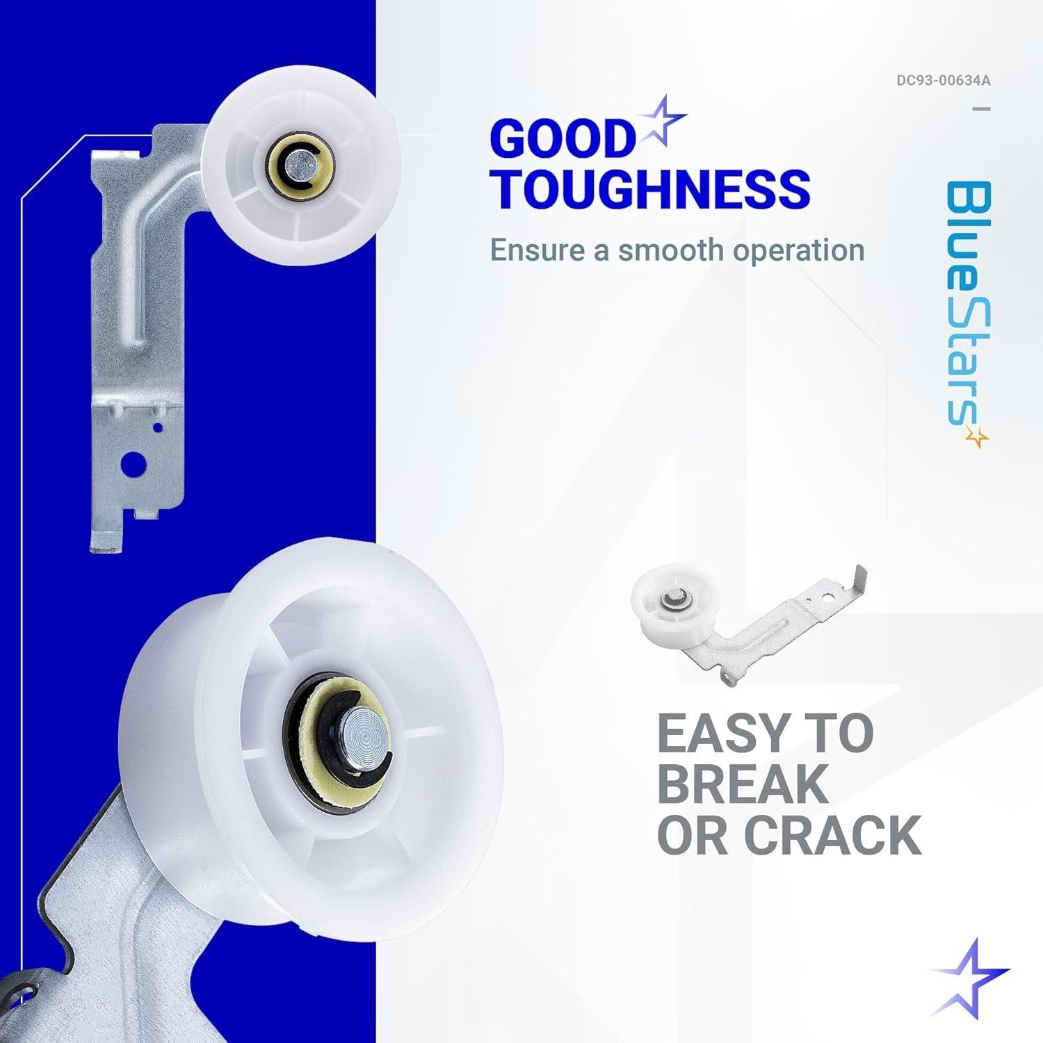 [Lifetime Warranty] DC93-00634A Dryer Idler Pulley with Sturdy Clip - Compatible with Samsung Dryers - Replaces DC96-00882B DC96-00882C AP4373659 PS11771601 - Pack of 2 image 3