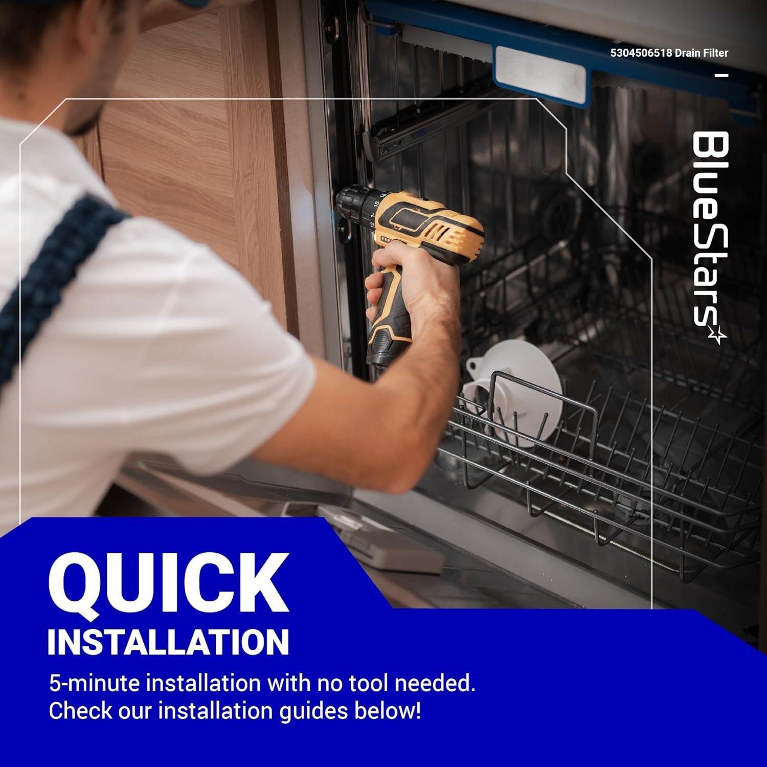 [Lifetime Warranty] 5304506518 154252701 Dishwasher Drain Filter - Compatible with Frigidaire - Replaces 154252702 AP2109132 AP6036337 4456335 PS11770485 419238 AH420500 image 4