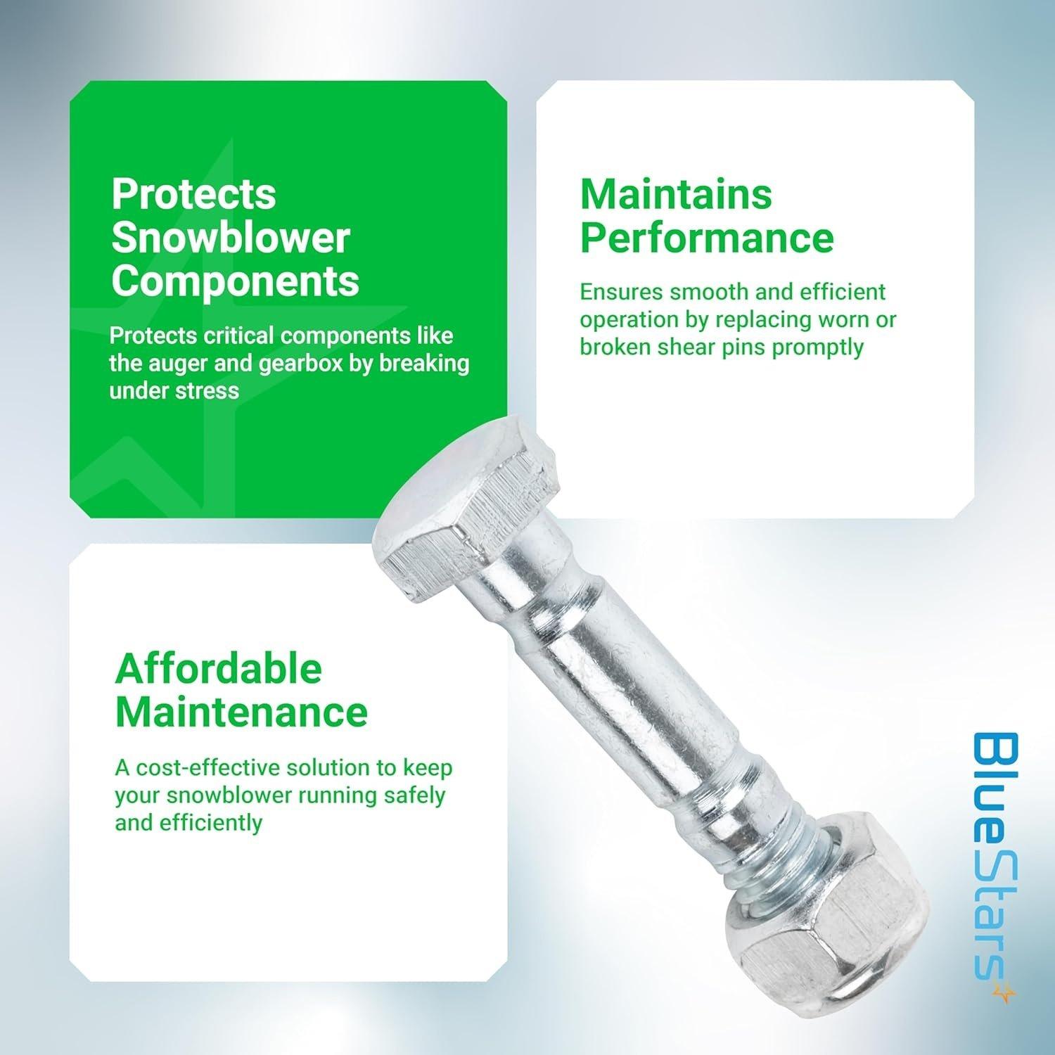 [Lifetime Warranty] 303160355P 303160355 Snow Blower Shear Pins and Nuts - Pack of 4 image 4