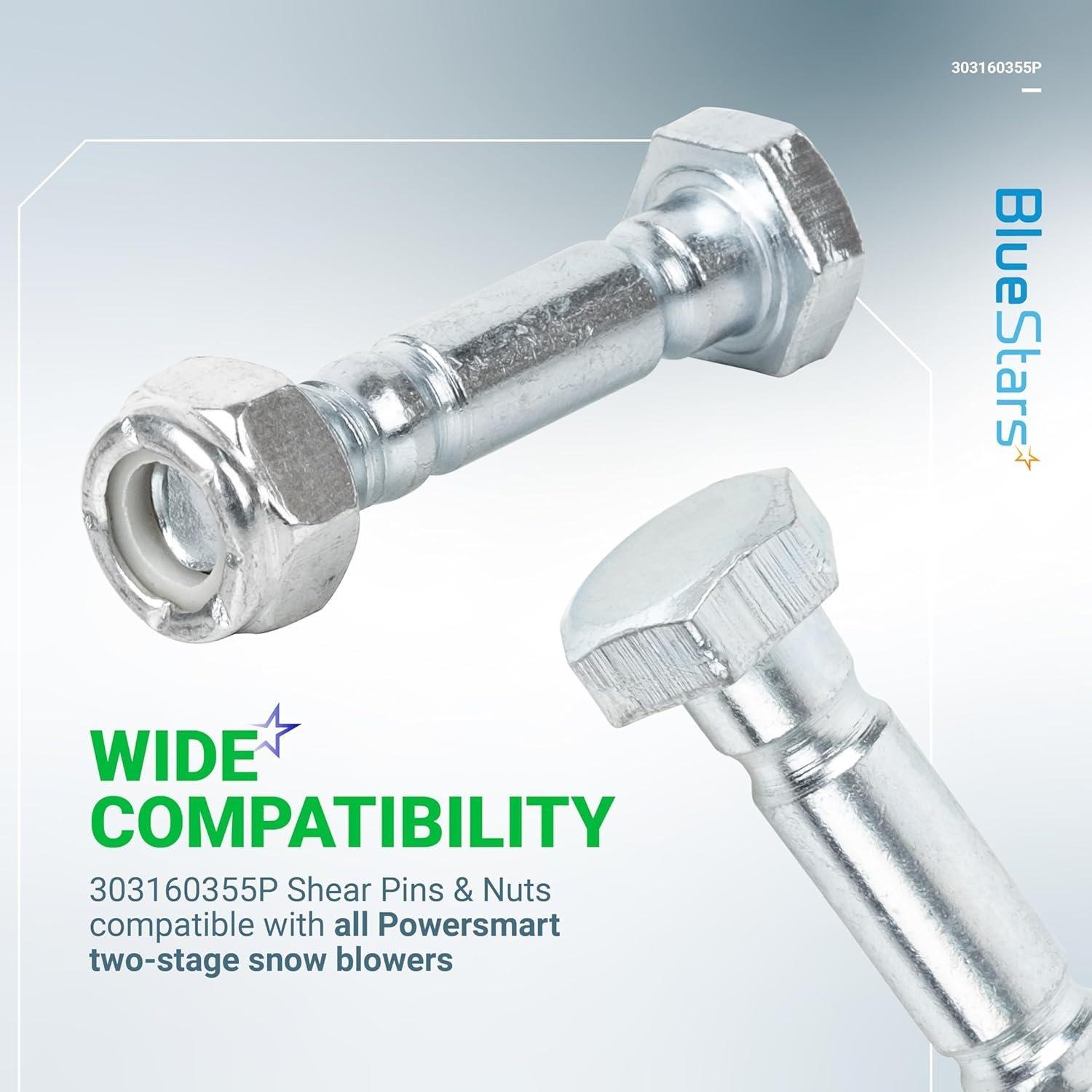 [Lifetime Warranty] 303160355P 303160355 Snow Blower Shear Pins and Nuts - Pack of 4 image 3