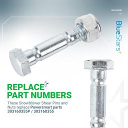 [Lifetime Warranty] 303160355P 303160355 Snow Blower Shear Pins and Nuts - Pack of 4 thumbnail 8