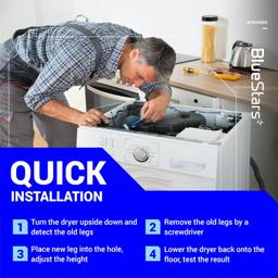 49621 AP4295805 Dryer Leveling Leg Feet thumbnail 2