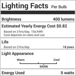 8206232A 5W E17 LED Light Bulbs - Pack of 6 thumbnail 4