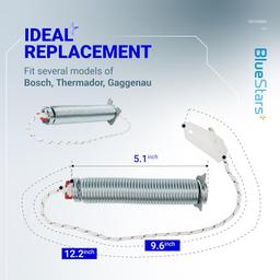 [Lifetime Warranty] 00754866 Dishwasher Door Spring & Cable Kit - Compatible with Bosch Thermador Gaggenau Dishwashers - Replaces AP5804978 PS8770519 00623540 3279707 thumbnail 1