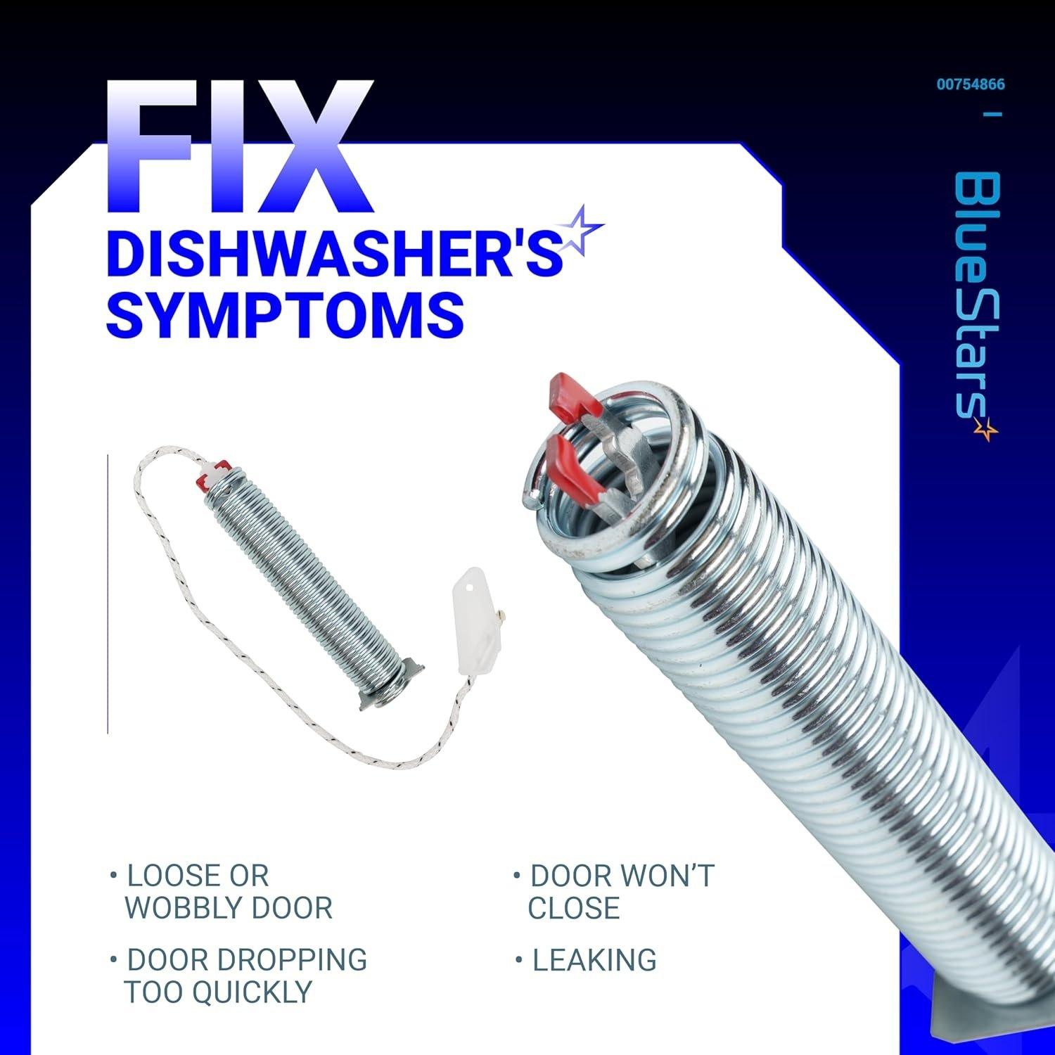 [Lifetime Warranty] 00754866 Dishwasher Door Spring & Cable Kit - Compatible with Bosch Thermador Gaggenau Dishwashers - Replaces AP5804978 PS8770519 00623540 3279707 image 5