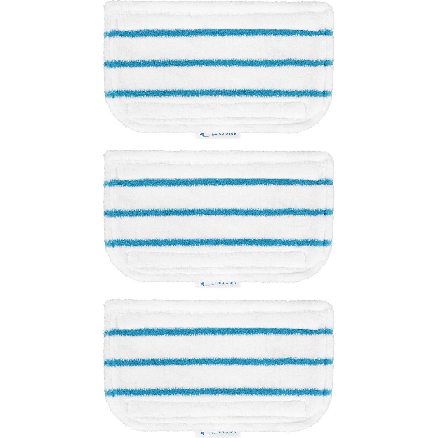 [Lifetime Warranty] Steam Mop Pads Replacement - Compatible with Black and Decker Steam Mop SM1600, SM1610, SM1620, HSMC1321, HSMC1321APB, HSMC1361SGP, BDH1855SM, BDH1760SM, SMP20 - Pack of 3 image 0