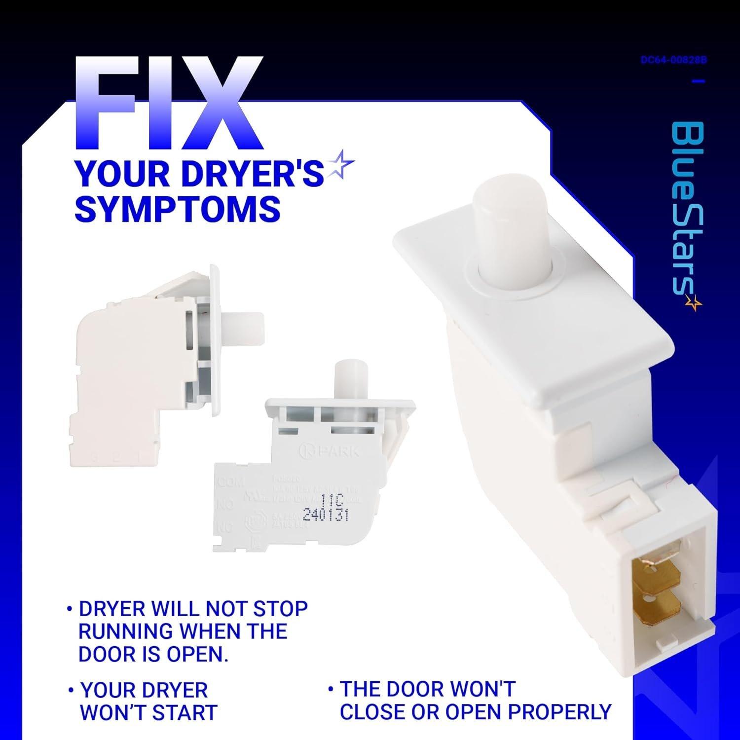 [Lifetime Warranty] DC64-00828B Dryer Door Switch - Compatible with Samsung and Kenmore Dryer - Replaces DC64-00828A 2071595 AP4578931 PS4210965 EAP4210965 PD00028436 image 4