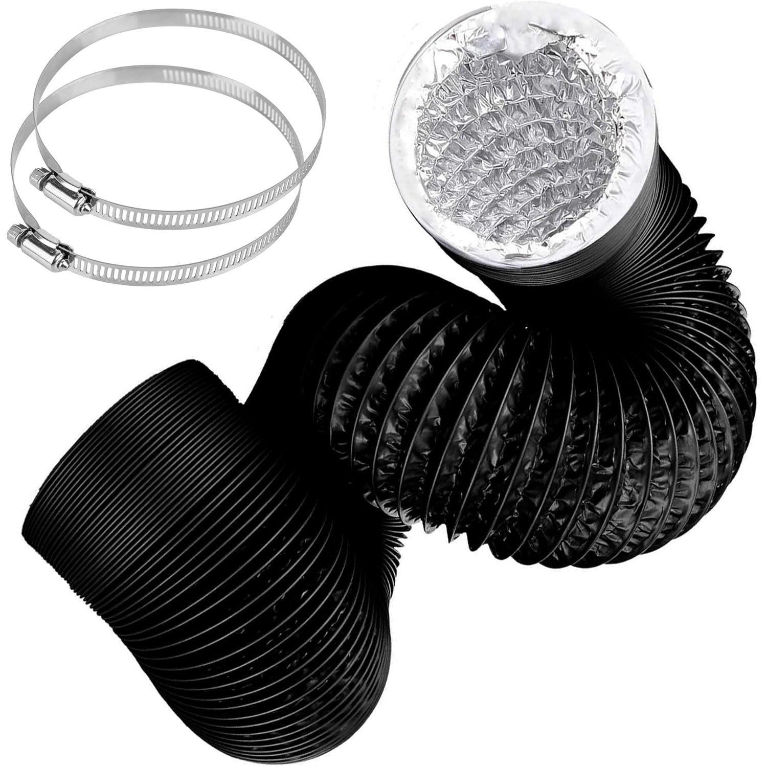 4-inch Diameter 16ft Length Hose Dryer Vent Included 2 Clamps for HVAC Ventilation image 0