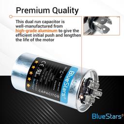 [Lifetime Warranty] 35+5 uF MFD 370/440 VAC Dual Run Round Capacitor - Fits AC Unit Fan Motor, Heat Pump - Replaces 97F9834 - Pack of 2 thumbnail 4