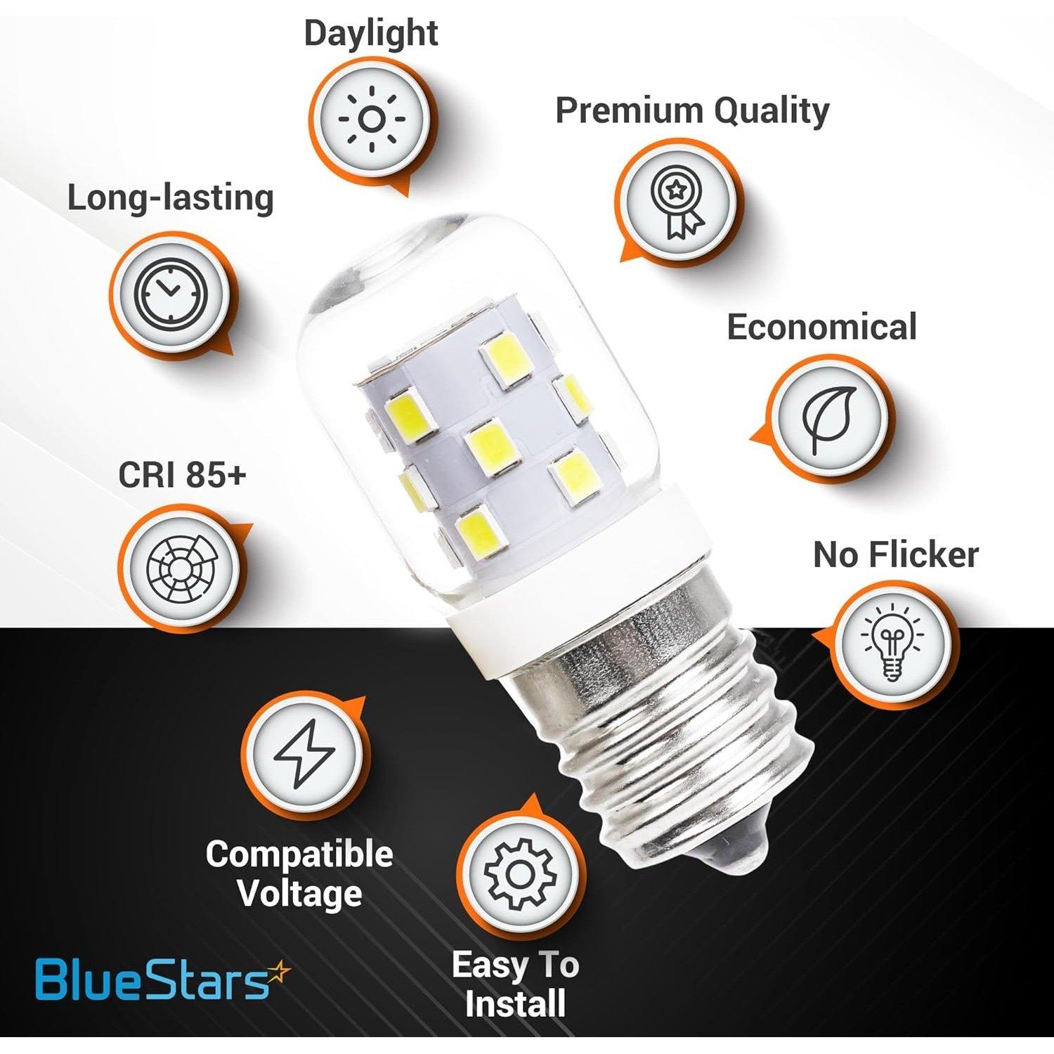 [Lifetime Warranty] 8206232A 3W E17 Base Microwave LED Bulb Dimmable, 6000K Cold Daylight, 40W Incandescent Equivalent, 110V-130V 240 lumens image 3