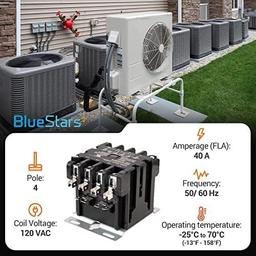4 Pole Contactor 40 Amp 120 VAC Coil thumbnail 5