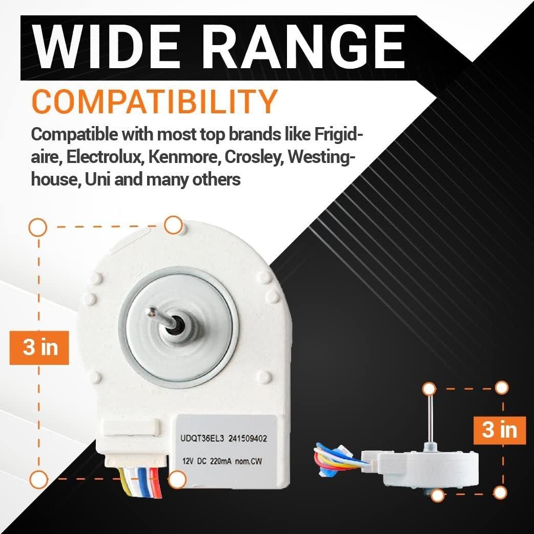 [Lifetime Warranty] 241509402 Refrigerator Evaporator Fan Motor - Compatible with Frigidaire Electrolux Kenmore Refrigerators - Replaces 241509401 AP3958808 PS1526073 AH1526073 EA1526073 7241509402 image 2