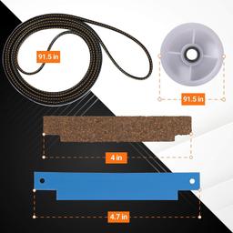 [Lifetime Warranty] 12001541 303373 Dryer Roller Kit, 306508 Drum Bearing Kit, WP6-3700340 Idler Pulley & WP33002535 Drum Belt - Fit for Crosley Jenn-Air Maytag Neptune 3000 Series MDE6000AYW MDE5500AYW thumbnail 2