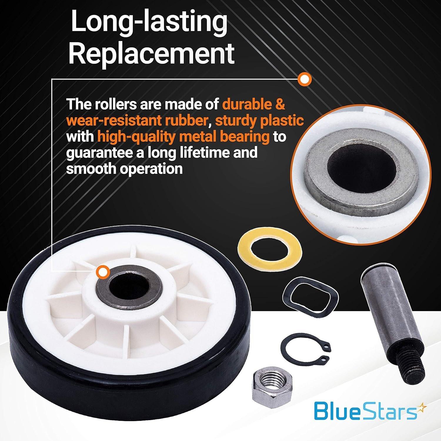 [Lifetime Warranty] 12001541 303373 Dryer Roller Kit, 306508 Drum Bearing Kit, WP6-3700340 Idler Pulley & WP33002535 Drum Belt - Fit for Crosley Jenn-Air Maytag Neptune 3000 Series MDE6000AYW MDE5500AYW image 4