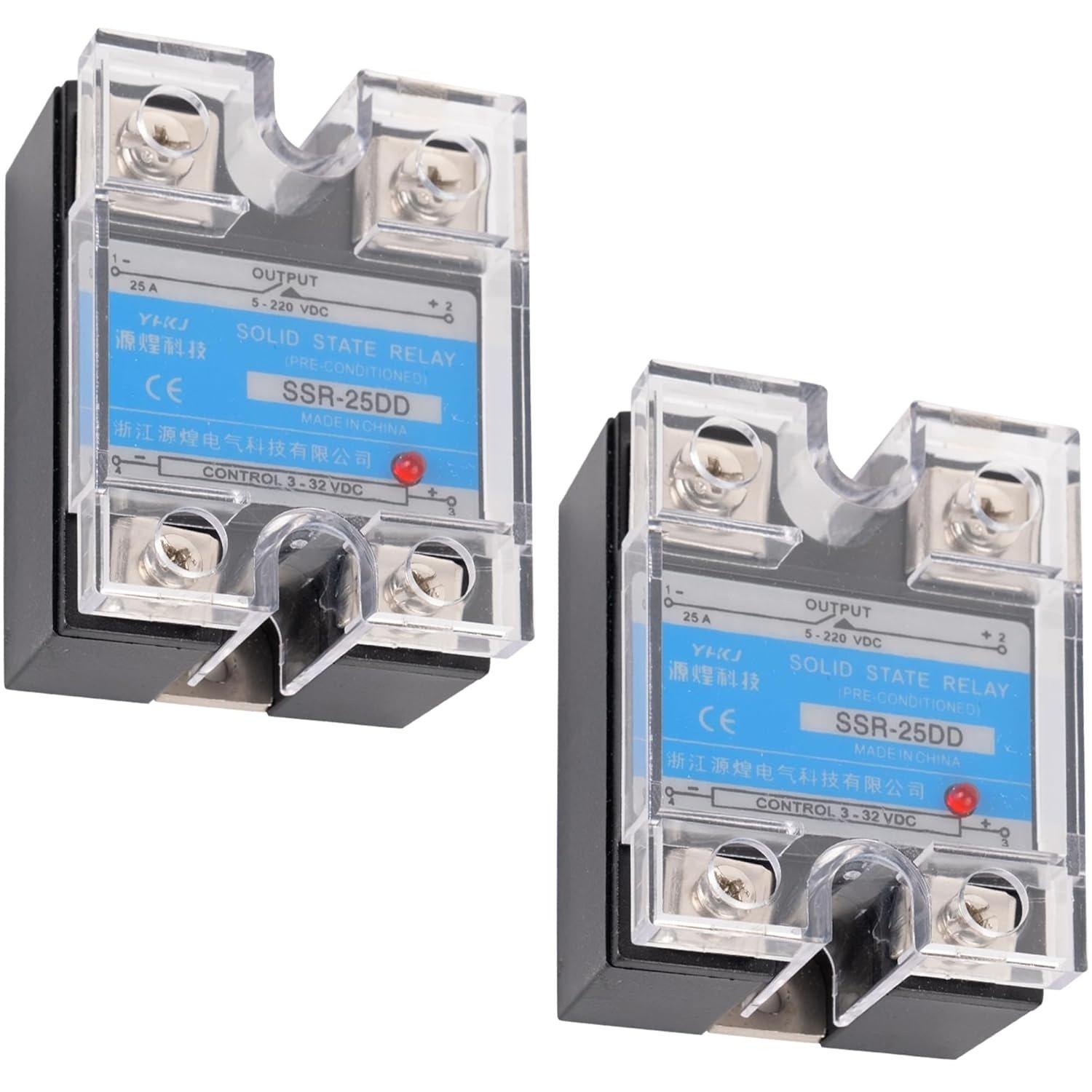 2 PCS SSR-25DD Solid State Relay - Pack of 2 image 0