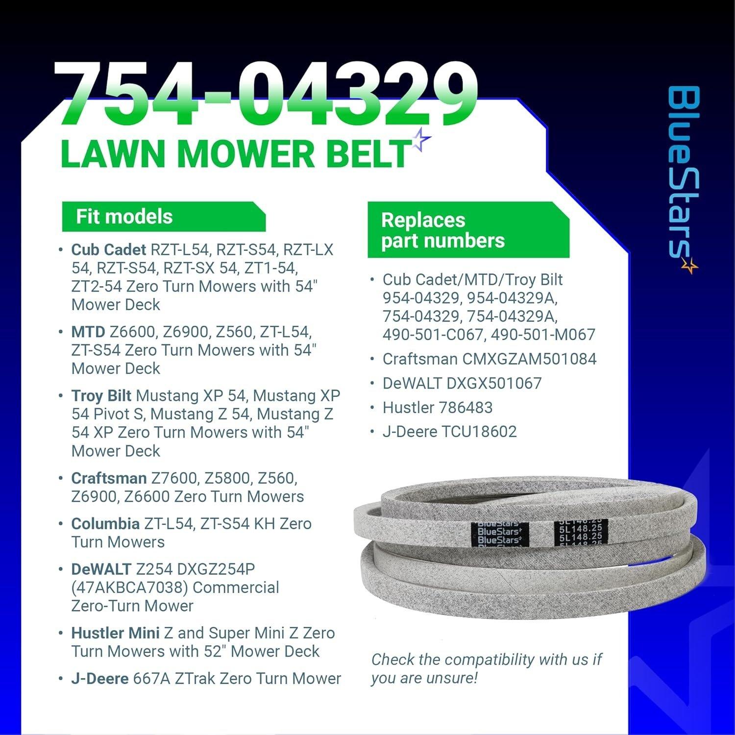 [Lifetime Warranty] Deck Belt 754-04329 image 6