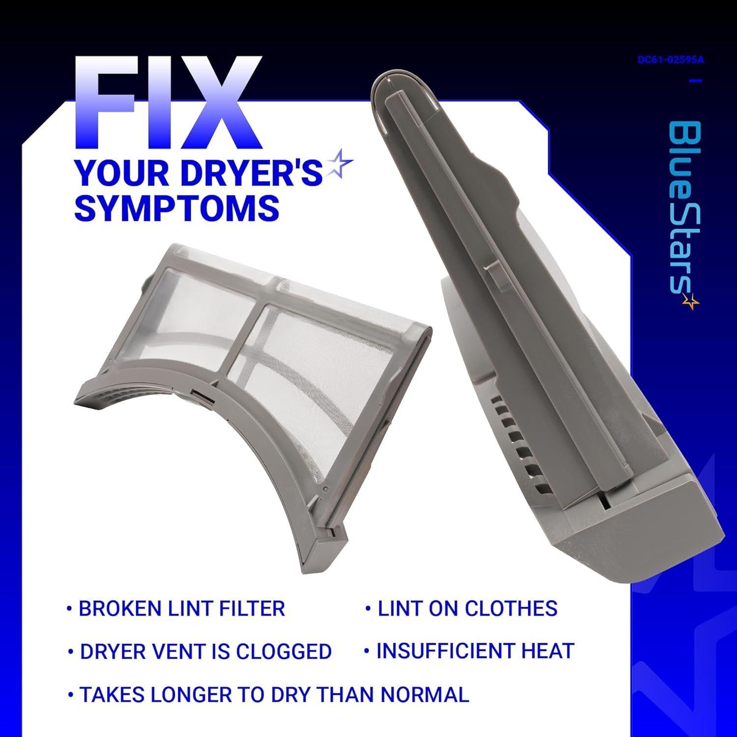 [Lifetime Warranty] DV42H5200EP DV45K6500EV DVE45M5500W DV42H5000EW Dryer Lint Filter Trap DC61-02595A with Brush - Compatible with Samsung Dryer - Replaces 2069505 PS4206799 AP4578777 image 2