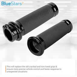 1” Motorcycle Hand Grips Handlebar Grips Compatible for Harley Sportster Touring Honda Kawasaki Suzuki Yamaha Bobber Chopper thumbnail 5