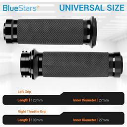 1” Motorcycle Hand Grips Handlebar Grips Compatible for Harley Sportster Touring Honda Kawasaki Suzuki Yamaha Bobber Chopper thumbnail 2