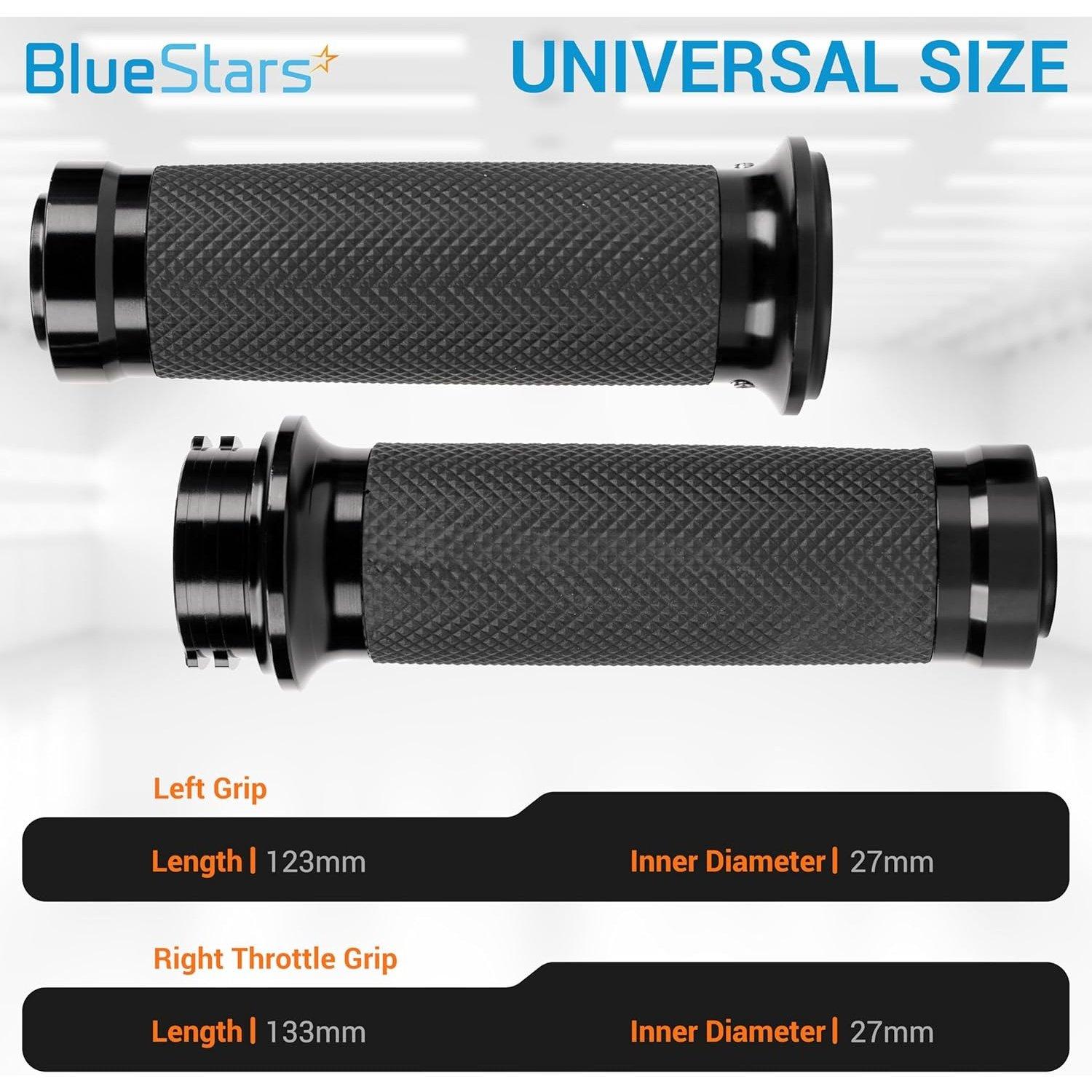 1” Motorcycle Hand Grips Handlebar Grips Compatible for Harley Sportster Touring Honda Kawasaki Suzuki Yamaha Bobber Chopper image 2