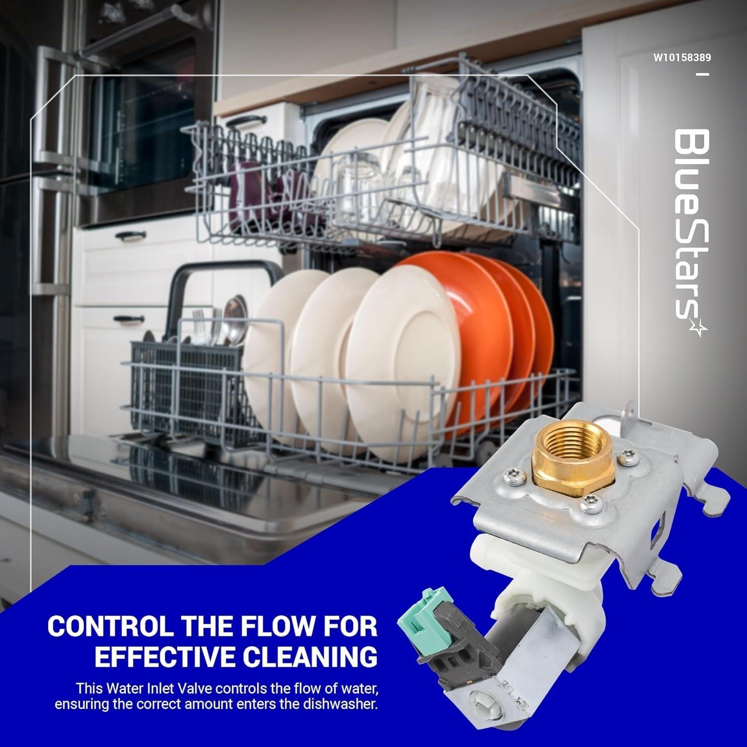 [Lifetime Warranty] W10158389 Dishwasher Water Inlet Valve Replacement - Compatible with Whirlpool Kenmore Dishwashers - Replaces AP6015932 8558986 8558987 8558988 8563405 8563406 8563407 W10158387 image 5