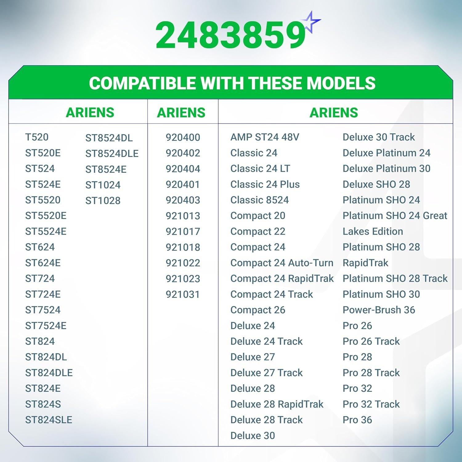[Lifetime Warranty] 02483859 24599 Snow Blower Double Roller Skid Shoe - Pack of 2 image 2