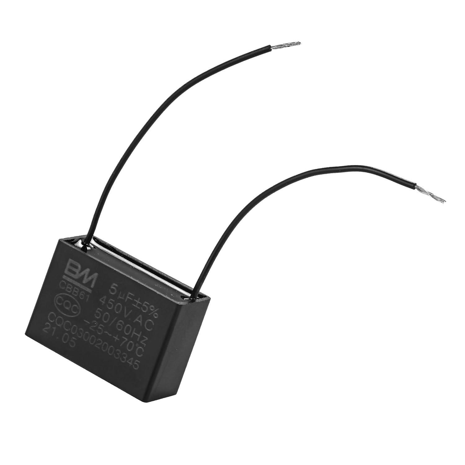 [Lifetime Warranty] CBB61 5 uF 2-Wire 250V 450V AC Ceiling Fan Capacitor image 0