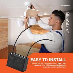 [Lifetime Warranty] CBB61 5 uF 2-Wire 250V 450V AC Ceiling Fan Capacitor thumbnail 6