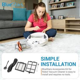 [Lifetime Warranty] Accessories Kit for Shark ION R85 RV850 S86 S87 R71 R72 R75 RV761 RV771 RV871 AV751 AV752 AV753 Vacuum Cleaner - 6 Side Brushes, 3 Hepa Filter, 1Main Brush, 1 Filter Guard, 1 Cleaning Brush thumbnail 4