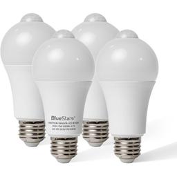 [Lifetime Warranty] Motion Sensor Light Bulbs 12W (100W Equivalent), E26 Dusk to Dawn Motion Detector Security LED Bulb 5000K Daylight - Pack of 4 thumbnail 0