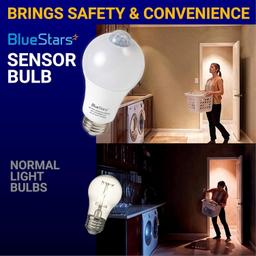 [Lifetime Warranty] Motion Sensor Light Bulbs 12W (100W Equivalent), E26 Dusk to Dawn Motion Detector Security LED Bulb 5000K Daylight - Pack of 4 thumbnail 2