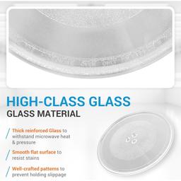 [Lifetime Warranty] 12" / 30.5cm Microwave Glass Plate Replacement - Fit for KitchenAid Maytag Whirlpool Amana - Replaces W10337247 W11367904 W11335034 W11443145 W11291538 - Y-Type Tray thumbnail 6