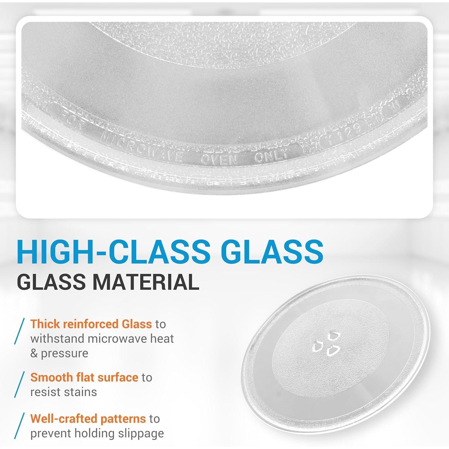 [Lifetime Warranty] 12" / 30.5cm Microwave Glass Plate Replacement - Fit for KitchenAid Maytag Whirlpool Amana - Replaces W10337247 W11367904 W11335034 W11443145 W11291538 - Y-Type Tray image 6