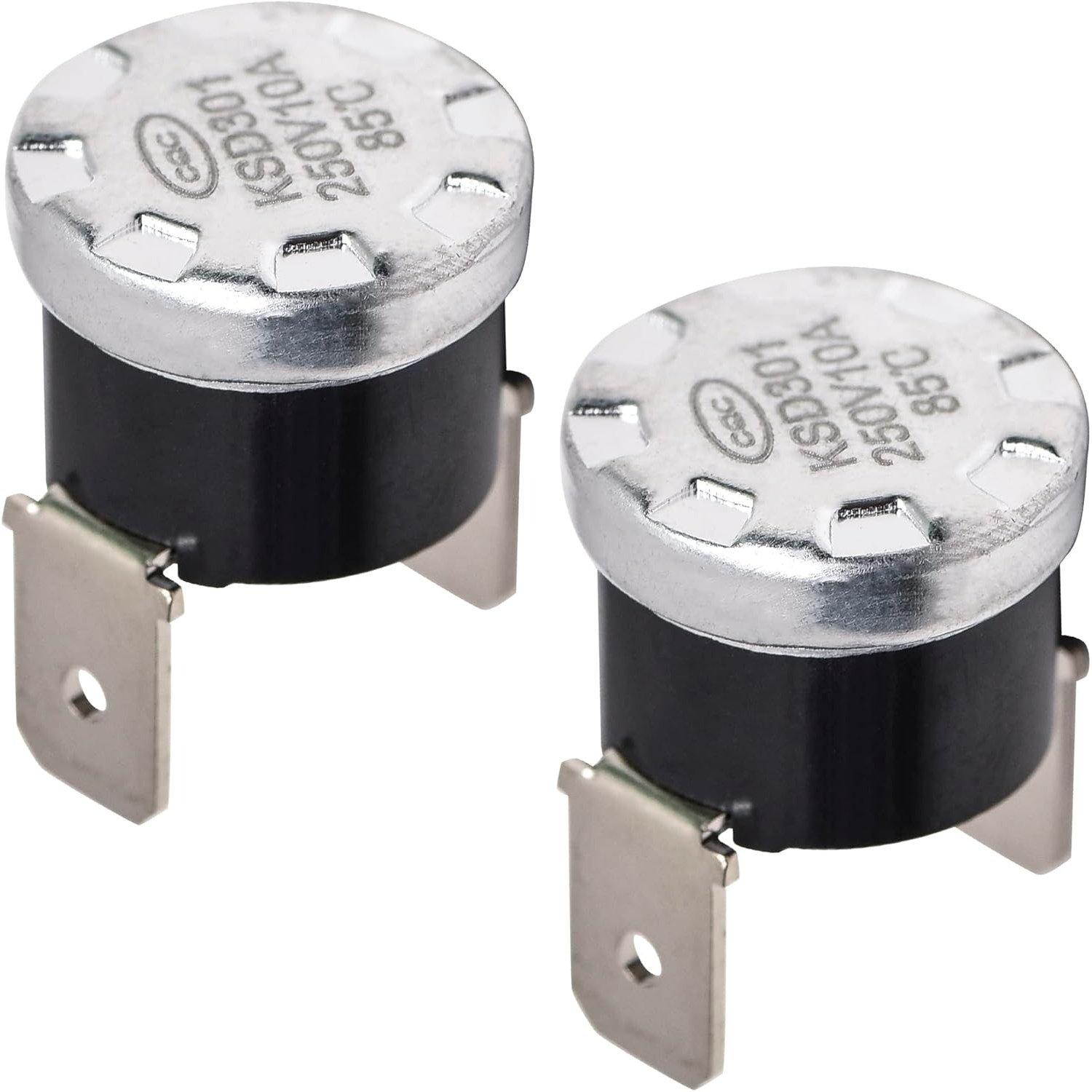 [Lifetime Warranty] 661566 Dishwasher High Limit Thermostat - Compatible with Whirlpool Kenmore KitchenAid Amana Maytag Dishwashers - Replaces WP661566 3371618 W10339474 AP6010246 PS11743423 - Pack of 2 image 0