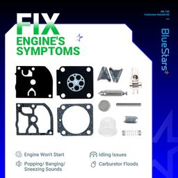 [Lifetime Warranty] RB-100 Carburetor Rebuild Kit with Primer Bulb thumbnail 6