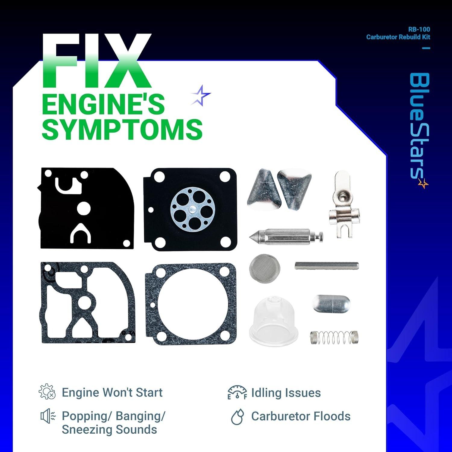 [Lifetime Warranty] RB-100 Carburetor Rebuild Kit with Primer Bulb image 6