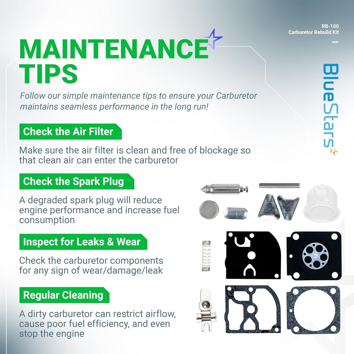 [Lifetime Warranty] RB-100 Carburetor Rebuild Kit with Primer Bulb image 7