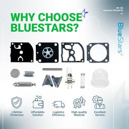 [Lifetime Warranty] RB-100 Carburetor Rebuild Kit with Primer Bulb thumbnail 8