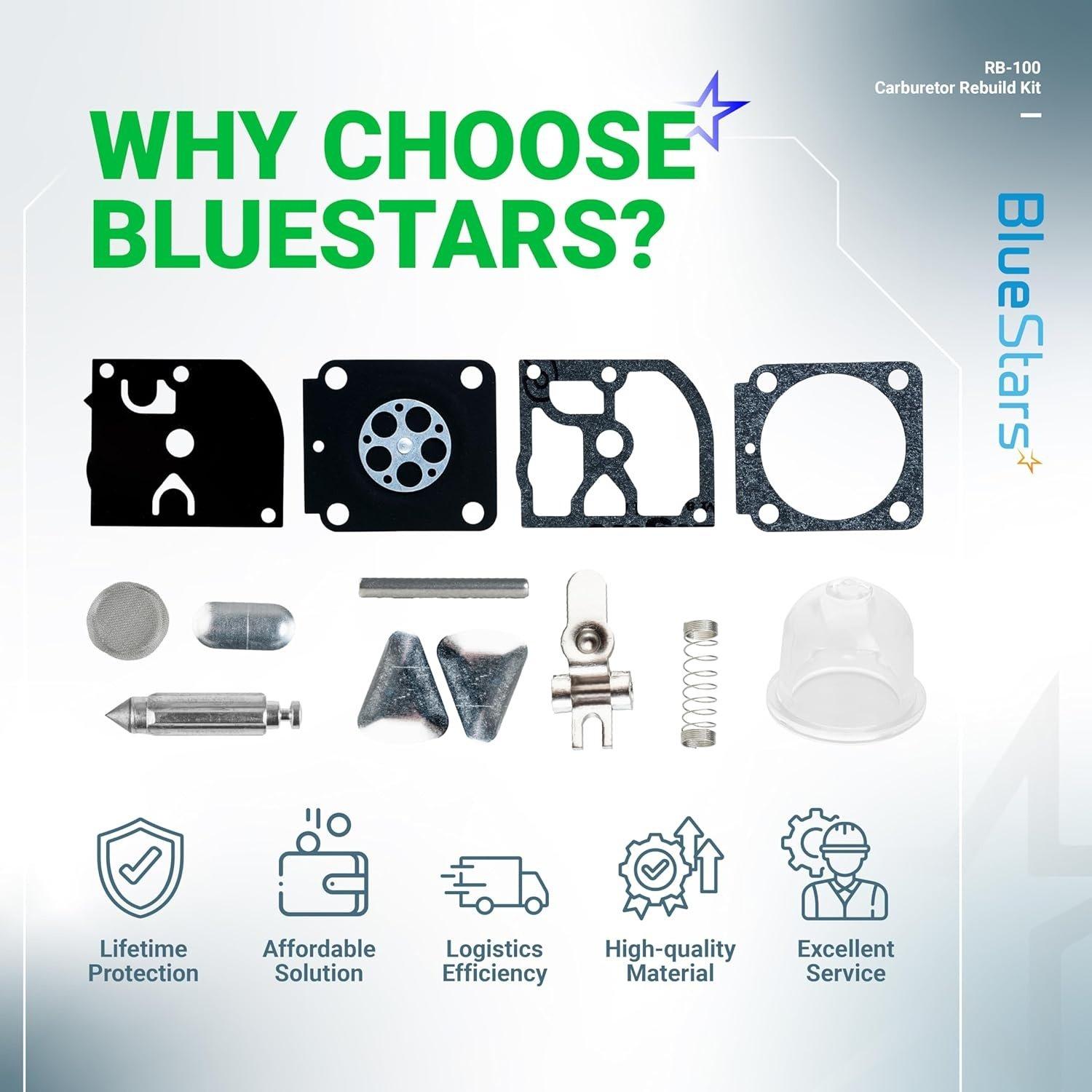 [Lifetime Warranty] RB-100 Carburetor Rebuild Kit with Primer Bulb image 8