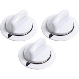 [Lifetime Warranty] WE1M654 Dryer Timer Knob with Metal Ring - Compatible with GE & Hotpoint Dryers - Replaces AP3995098 WE01M0443 WE1M443 - Pack of 3 thumbnail 0
