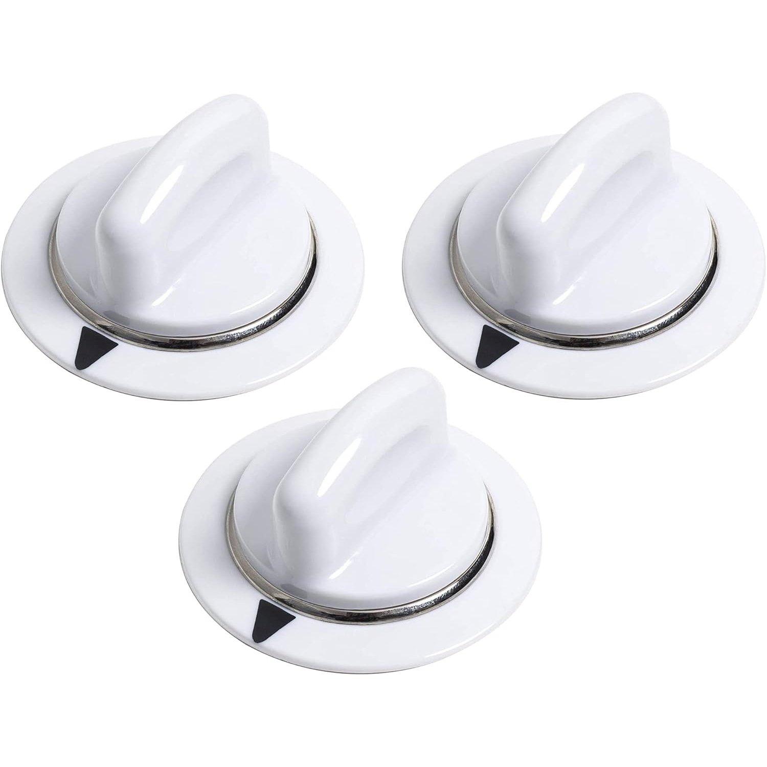 [Lifetime Warranty] WE1M654 Dryer Timer Knob with Metal Ring - Compatible with GE & Hotpoint Dryers - Replaces AP3995098 WE01M0443 WE1M443 - Pack of 3 image 0