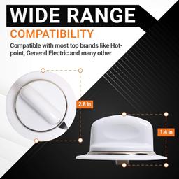 [Lifetime Warranty] WE1M654 Dryer Timer Knob with Metal Ring - Compatible with GE & Hotpoint Dryers - Replaces AP3995098 WE01M0443 WE1M443 - Pack of 3 thumbnail 1