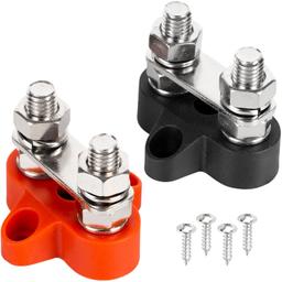 [Lifetime Warranty] 2-pack 5/16" (M8) Dual Bus Bar Max 48V DC 250A thumbnail 0