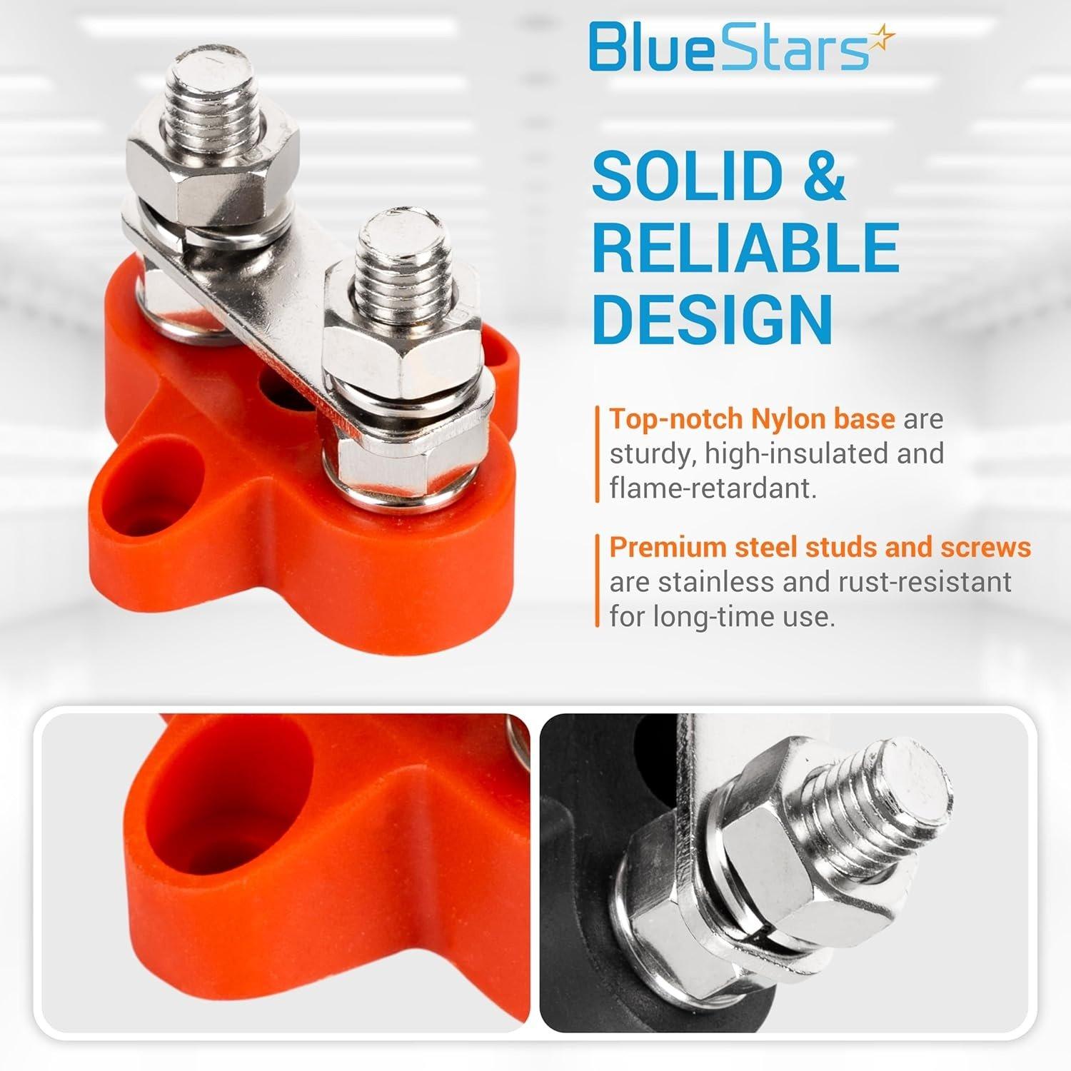 [Lifetime Warranty] 2-pack 5/16" (M8) Dual Bus Bar Max 48V DC 250A image 3